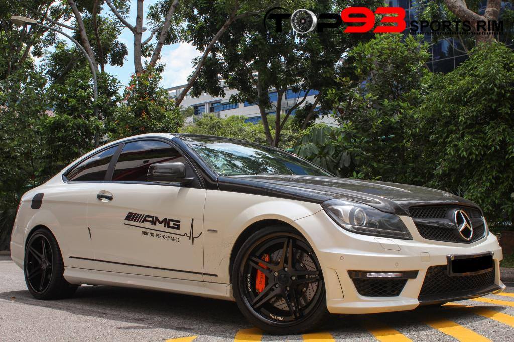Vertini Monaco Matte Black on Mercedes Benz C63 AMG